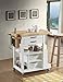 ACME Furniture 98390 Zillah Kitchen Cart, Natural and White