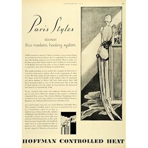 1929 Ad Hoffman Heating Heater Paris Vent Boiler Radiator House Appliance Water - Original Print Ad
