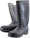 Draper 49345 Metal Toe Cap and Mid-Sole Black Leather Work Safety Wellington Boot Size 10