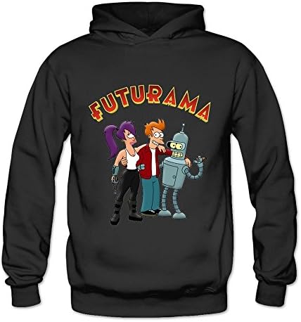 Feimeihua Women's Futurama Rock Hoodies Sweatshirt Size XL US Black