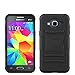 Galaxy J3 case, Black Dual Layer Holster with Kickstand and Belt Swivel Clip Phone Case Cover for Samsung Galaxy J3 - iWIRE® [Combo Series] & Touch Screen Pen