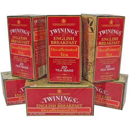 Twinings - English Breakfast Tea - Decaf, 6 Units 20 bag by Decaf Teas