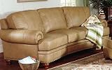 Shasta Nailhead 100% Top Grain Italian Leather 3-Seat Sofa Couch