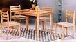 BEAUTIFUL 5-PC ALL NATURAL SOLID WOOD DINETTE SET