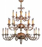 Crystorama Ornate Cast Brass Chandelier - Olde Brass
