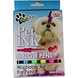 Espree Bark Art Blow Pens 6 Pack with Stencils