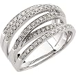 14K White Gold Diamond Ring - 0.50 Ct.