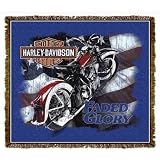 Harley-Davidson® Motorcycles Faded Glory Throw by CSA Worldwide