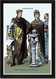 30 x 20 Stretched Canvas Poster Emperor Justinian and Queen Theodora 482-565