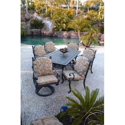 Athena 7 Piece Rectangle Dining Table Set Finish: Rich Walnut product image