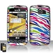 Rubberized Silver Blue Green Purple Orange Colorful Zebra Snap on Design Case Hard Case Skin Cover Faceplate for Lg Optimus S Ls670