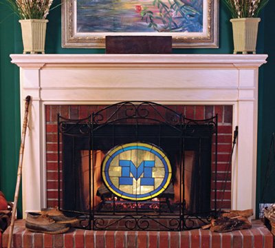 Michigan Wolverines Fireplace Screen