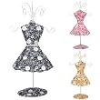 Schmuckhalter Schmuckst�nder, BALLERINA GIRL KN�PFE, 3 Farben: rosa, silber oder gold, Farbe:gold
