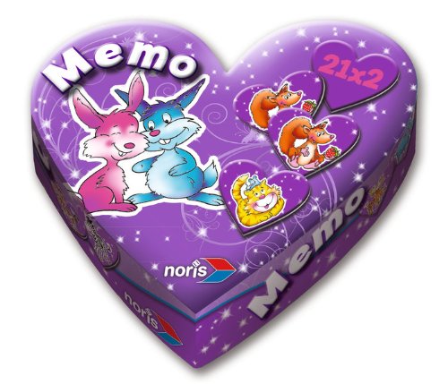 Noris-Spiele 606015672 - Herz Memo Tiere, 42-teilig Preisvergleich