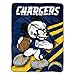 Northwest NFL Los Angeles Chargers Unisex-Adult Micro Raschel Throw Blanket, 46