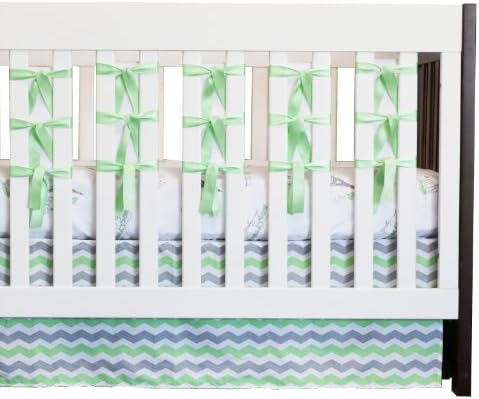 Oliver B 3 Piece City of Dreams Crib Bedding Set, Mint/Grey/White