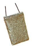 Nicole Miller Universal Cell Phone Carry Case with Shoulder Strap, Antique Gold