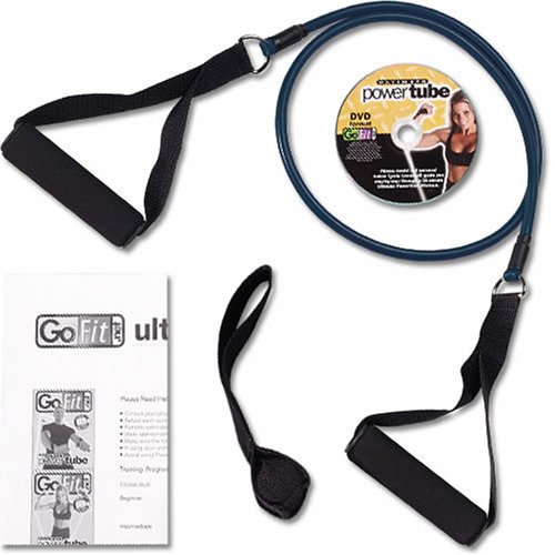 GoFit Ultimate 4-Foot X-Heavy Resistance Ultimate Power Tube with Core Performance DVD (Black / 20-Pound)