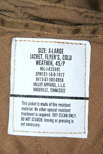 Usaf Tan Nomex Fire Resistant Cold Weather Flyers Men's Cwu-45/p Top - X-large