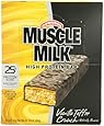CytoSport Muscle Milk Bar, Vanilla Toffee Crunch,  73g Bars, Eight-Count Box