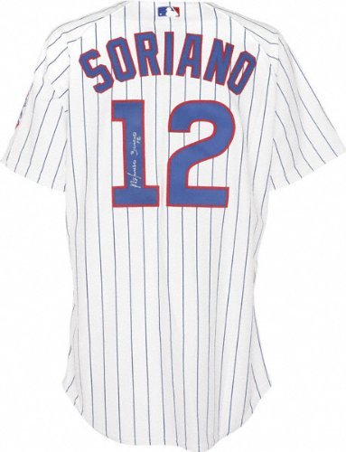 Alfonso Soriano Chicago Cubs Autographed Authentic Pinstripe Jersey
