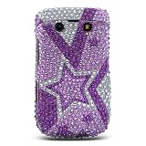 Diamond Phone Protector Case Pink and Purple Star For BlackBerry Bold 9700 9780