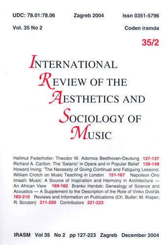 International Review of Aesthetics and Sociology of Music