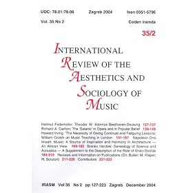 International Review of Aesthetics and Sociology of Music by 