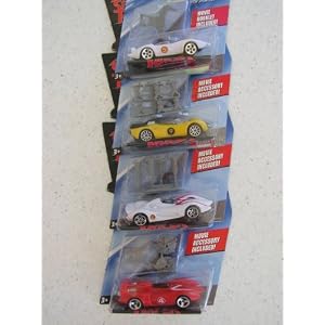 Hot Wheels Speed Racer 4-Pack. Mach 5, Yellow Racer X, Mach 6 and the Super Hard to Find Red Mach... by 