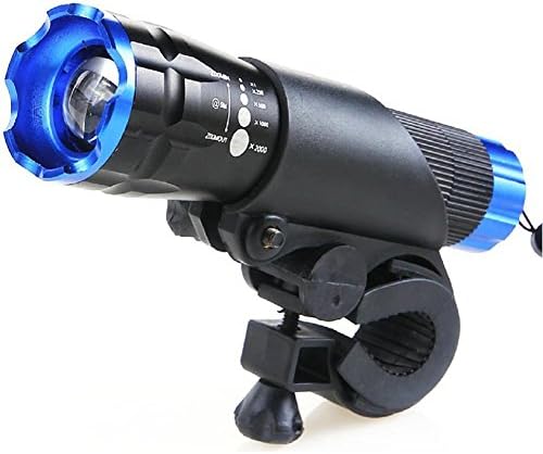 Bicycle Light 3 Colors 5 Watt 2000 Lumens 3 Mode CREE Q3 LED Bike Light Front Torch Waterproof flashlight (BLUE)