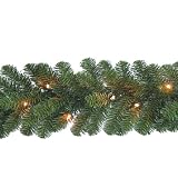 Lighted Canadian Pine Garland - 9'