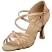 Capezio Women's Rosa 2.5" Social Dance Shoe,Camel Satin,5 M US
