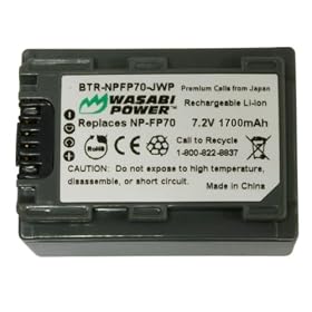 Sony DCR-HC30, DCR-HC32, DCR-HC36 - Replacement Battery (Premium Japanese Cells, 1700 mAh, 5-YR Warranty) (by Wasabi Power®)