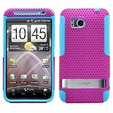 Purple Blue 2 in 1 Hybrid Rubber Plastic Skin Case Cover for HTC Thunderbol ....