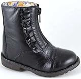 Smoky Mountain 3231 Toddlers's Hopalong Leather Zip with Ruffles Boot in Black Toddler's 5 M US