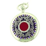 New ~MUST SEE~ Vintage Case Multi Stone Pocket Watch by Antonio