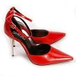 Highest Heel Women's SLICK-11, 4" Metal Heel D-Orsay Pump, Poited Toe, Red High Heel, Gold Silver High Heel, Leopard High Heel, Half Size Available.