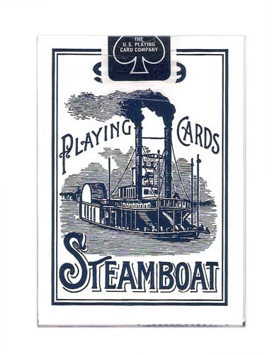 Steamboat Poker Playing Cards - Blue Deck