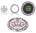 MINI-FACTORY Bling Car Accessories, Car Ignition Bling Engine Starter Button Sticker Ring - Luxury Diamond Crown Pink