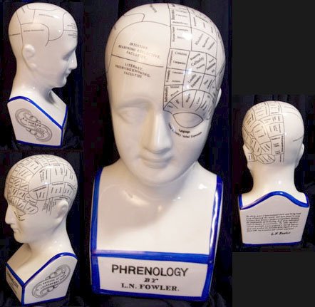 Porcelain Phrenology Head L.N. Fowler