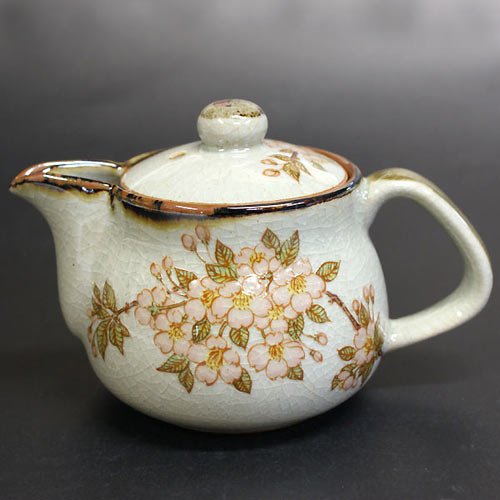 九谷焼 陶器 急須 桜 （茶こし付き）