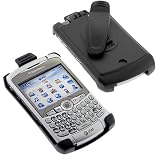 Blackberry Curve 8310 Swivel Rotating Belt Clip Cell Phone Holster - Black Hard Plastic Holster Clip