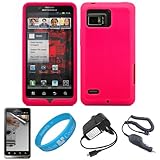 Hot Pink Premium Soft Silicone Skin Cover for Verizon Wireless Droid Bionic ....