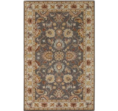 5 foot x 8 foot Surya Caesar Charcoal / Beige Rug On Sale