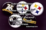 Set of 5 Pittsburgh Steelers Pins 1.25" Buttons NFL Football