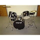 Bridgecraft/Derosa 5 Pc Drum Set with Cymbals - Black