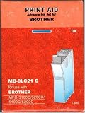 set of two compatible brother lc21 cyan inkjets for mfc 3100c..