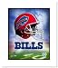 Buffalo Bills NFL Double Matted 8x10 Photograph Team Logo and Football Helmet Collage