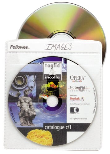 Fellowes CD Sleeves 100 CD Capacity Clear Vinyl Double Sided (50-Pack)