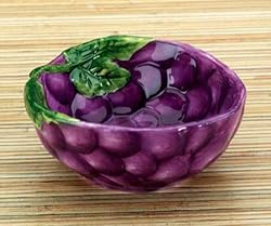 Grapes Dipping Bowl, Set Of 2 Collectible Fruit Ceramic Glass